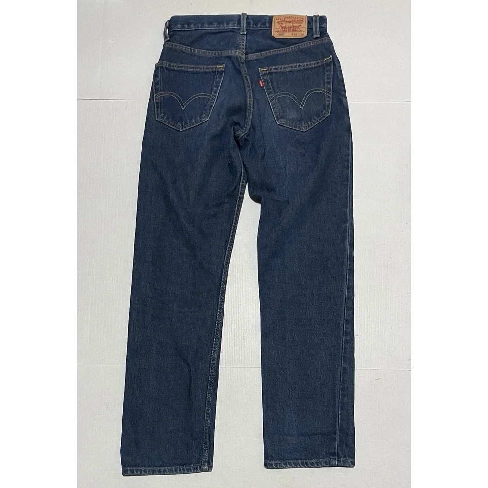 Levi's 505 Regular Fit Men's Jeans W29 L30 Dark Wash Straight Leg Made Mexico
